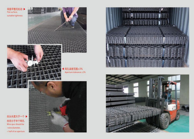 Plain Weave Quarry Screen Mesh 500mm-2500mm Width Easy To Install 2